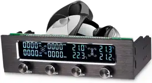 VBESTLIFE 4 Lüfter Computer-Lüftersteuerung, STW 6041 4-Kanal-CPU-Temperatursens