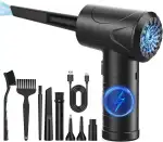 Elektrische Staubgebläse, 3-Gang 91000 U/min Compressed Air Duster, USB Wiederaufladbar Druckluft...