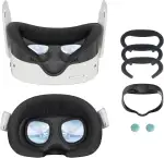 3 Stück Gesichtsauflage-Pads für Oculus Quest 3s – Verbreiterte Gesichts-Schnittstelle, Kühle Eissilk-Gesichtsauflage, PU-Leder-Gesichtskissen, VR-Zubehör-Set für Meta Quest 3s