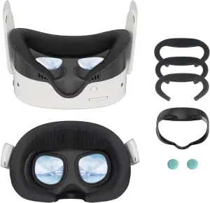 3 Stück Gesichtsauflage-Pads für Oculus Quest 3s – Verbreiterte Gesichts-Schnitt