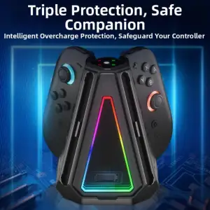 Ladestation für Switch 2 Controller, 4-in-1 Multi-Controller-Ladegerät mit 2 5H Schnellladung und LED-Statusanzeige für JoyCon-Geräte (Weiß)