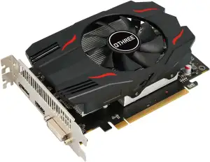 QTHREE Radeon RX 550 Grafikkarte, 4G D5 128-bit, DisplayPort HDMI DVI-D, PCI Exp