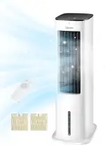 Midea Silent Air Cooler Pro 4-in-1 Mobile Klimaanlage Leiser:Luftkühler,Turmgebläse,Luftbefeuchte...