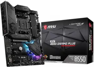 MSI MPG B550 Gaming Plus (ATX AMD AM4 DDR4 M.2 USB 3.2 Gen 2 HDMI ATX Gaming Motherboard AMD Ryze...