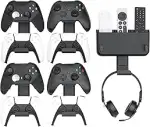 Controller Halter & Fernbedienung Halterung Wand ohne Bohren, Halterung für 8 Controller mit Hake...
