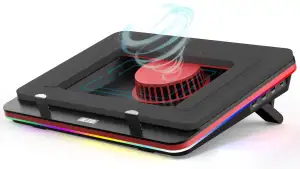 IETS GT500 Stark Turbo-Fan (5000 U/min) RGB-Laptop-Kühlpad mit stufenloser Gesch