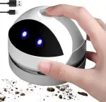 SPORWAY Tischstaubsauger Mini Tischsauger, Klein Handstaubsauger USB Wiederaufladbar Staubsauger, Hohe Saugleistung Staub Reiniger Elektrische PC Staubgebläse für Tastatur Desktop Sofa (Weiß - 2)