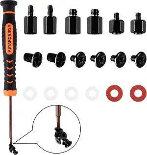 ASTARON M.2 SSD-Schraubensatz, NVMe M2-Schrauben geeignet für PS5 ASUS MSI Gigabyte NGFF-Motherboard