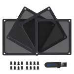 Staubfilter Lüfterabdeckungen 140mm Fine Mesh Filter 80 Maschen Nylon Ultrafein Lüfter Staubfilter PC Staubfilter Kompatibel PC-Kühler lüftergitter/Netzteil/Router (140x140mm, 4Stü)