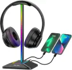 New Bee Kopfhörer Ständer RGB Headset Halterung mit USB Typ-C Ladegeräten und Datenübertragung Un...