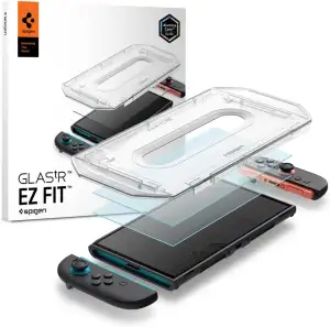 Spigen Glas.tR EZ Fit Schutzfolie kompatibel mit Nintendo Switch 2, 2 Stück, 9H 
