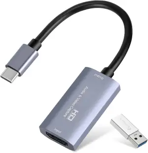 Guermok Video Capture Card, 4K USB 3.0 HDMI auf USB C Audio Capture Karte, 1080P