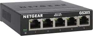 NETGEAR GS305 LAN Switch 5 Port Netzwerk Switch (Plug-and-Play Gigabit Switch LA