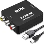 Jewan RCA auf HDMI Konverter, AV auf HDMI Adapter, 1080P RCA Composite CVBS Video Audio Konverter...