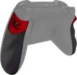 eXtremeRate Flexor Trigger Stop Kit für Xbox Series X/S Controller, rutschfeste Struktur Gummi Griffe Gehäuse & Trigger Stopper Grips Kit für Xbox Core Controller-Diamond Textured Rot