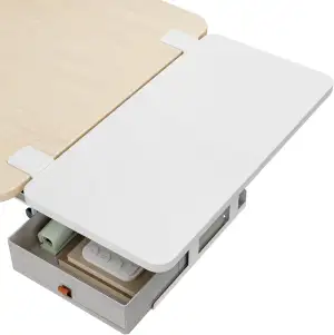 PEGZONE Schreibtisch Extender mit Aufbewahrungsschubladen, 600 * 300MM，Ergonomis