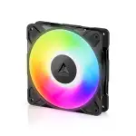 ARCTIC P12 Pro A-RGB - Leistungsstarker Premium PC Lüfter, 120 mm PWM Case Fan mit Y-Kabelsplitter, 600–3000 rpm, 0 rpm <5% PWM, 5V Digital RGB, Hydrodynamisches Gleitlager, 4-Pin - Schwarz