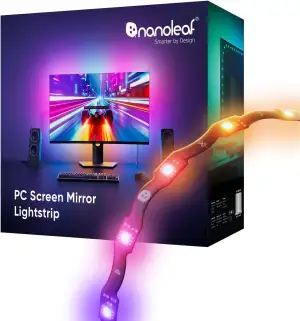 Nanoleaf PC Screen Mirror LED Strip, 2,5 m RGB IC Zickzack Streifen, nahtloser H