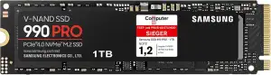 Samsung 990 PRO NVMe M.2 SSD , 1 TB, PCIe 4.0, 7.450 MB/s Lesen, 6.900 MB/s Schr
