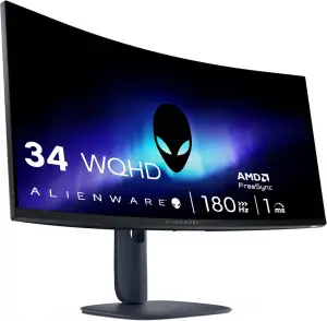 Alienware 34 Gaming Monitor - AW3425DWM, WQHD (3440x1440), 21:9 1500R Curved, 18
