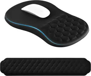 EooCoo Ergonomisches Mauspad und Handballenauflage Tastatur, Mousepad mit Massag