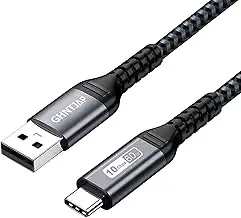 USB C Kabel,10Gbps USB3.2 Gen 2 USB C Ladekabel,60W USB auf USB C Kabel Nylon US