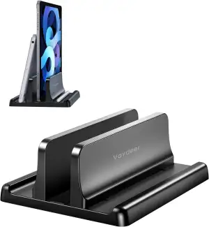 VAYDEER Vertikaler Laptop Ständer Platzsparender 3in1 Vertical Stander Laptopstä