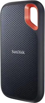 SANDISK Extreme Portable SSD 1 TB (tragbare NVMe SSD, USB-C, bis zu 1.050 MB/s Lesen/1.000 MB/s Schreiben, fallsicher aus bis zu 3 m, wasser- und staubbeständig) Schwarz