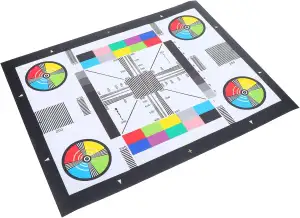 Überwachungskamera Testbild Farbtestkarte zur Fokuskalibrierung mit Hoher Präzis