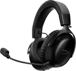 HyperX Cloud III S – Kabelloses Gaming-Headset, Multiplattform, 2,4 GHz, Bluetooth, Akkulaufzeit bis zu 120 Stunden, 2,4 GHz, 53-mm-Neigungstreiber, 10-mm-abnehmbares Mikrofon – Schwarz