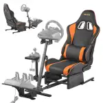 VEVOR Lenkradständer, Racing Wheel Stand, Simulator-Cockpit, passend für Logitech G25, G27, G29, G920, G923, Thrustmaster T300RS, TX F458, T500RS, T3PA-PRO (F1/GT) und CSR-Pedale