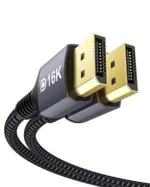 Stouchi DisplayPort Kabel 2.1 2M/6.6Ft DP2.1/2.0 Kabel [16K@60Hz,10K@60Hz, 8K@12