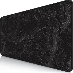 Owege Gaming Mauspad XXL 900 x 400 mm Artistic Curve Mousepad Groß Vernähte Kant