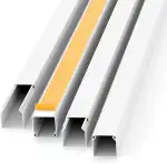 Kabelkanal Selbstklebend Weiss 1m (10 Stk. - 12x12mm klein) - 10m Kabelkanäle mit Schaumklebeband fertig für Montage an der Wand - 12x12mm