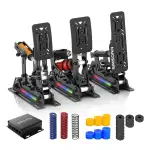 SIMSONN Neue PRO X-Pedale, Sim-Racing-Pedale, PC-Racing-Simulator-Pedale, Drucksensor Lastzelle HE-Hydraulikpedale (PROX Ultra-P3-H3)