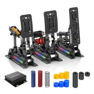 SIMSONN Neue PRO X-Pedale, Sim-Racing-Pedale, PC-Racing-Simulator-Pedale, Drucksensor Lastzelle HE-Hydraulikpedale (PROX Ultra-P3-H3)