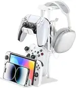 KDD Gaming Kopfhörer Ständer, Headset Halterung Tisch & Controller Halter, Headset Ständer mit Al...