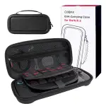 CoBak Tragetasche mit großem Fassungsvermögen für Nintendo Switch 2 (2025) – 3-in-1 Zubehörset mit 2 schutzglas, 2 Daumengriff, und 1 tragbaren Hartschalen-Reiseetui Aufbewahrung, Schwarz