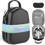 FOREGOER Hart Tragetasche kompatibel mit Oculus Meta Quest 3/Quest 3S/Quest 2/Vision Pro mit Elite Strap für VR Gaming Headset und Touch Controllers Zubehör, Lagerung Reisen (Schwarz)