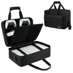PS5/PS5 Pro/PS4 Tasche,PS5 Tragetasche Kompatibel mit Playstation 5 Konsole,PS5 Disk,Digital Edition,Konsolentasche mit Unterteilbaren Fächer für PS5 Controller,PS5-Spiele,Gaming-Headset und Zubehör