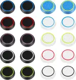 Joystick Kappen, 20 Stück Silikon Thumbsticks Grips PS5 Controller Sticks Kappen für PS4 PS5 Controller Zubehör Xbox One Series X/S, Joystick-Schutz Aufsätze (Mehrere Farben)