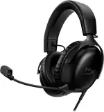 HyperX Cloud III – Kabelgebundenes Gaming-Headset, PC, PS5, Xbox Series X|S, abgewinkelte 53mm-Treiber, DTS, Memory-Schaum, Stabiler Rahmen, ultraklares 10mm-Mikrofon, USB-C, USB-A, 3,5mm, Schwarz