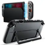 JETech Durchsichtig Dockable Hülle für Nintendo Switch 2 (2025) 7,9 Zoll, Weiche TPU Griff Abdeckung für Joy-Con Abnehmbare, Dünn Beförderung Schützend PC Rückenschale, Anti-Kratzer