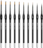 Nicpro Pinselset Malen–10 teiliges Premium Feine Detail Pinsel Set für Acryl, Aquarell, Öl,Feine Malpinsel für Miniaturen, Modell, ideal für Malen nach Zahlen, Miniatur Pinsel, pinselset acrylfarben