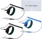 Antistatische Armbänder - 3-er Pack - wiederverwendbare antistatische Armbänder mit Erdungskabel und Krokodilklemme - Ermöglicht Ihnen, sich während der Arbeit an empfindlicher Elektronik zu erden (2x Schwarz + 1x Blau, 3-er Pack)