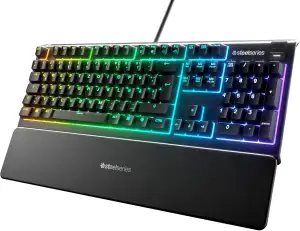 SteelSeries Apex 3 Gaming Tastatur - 10-Zonen RGB-Beleuchtung - Flüsterleise Gam