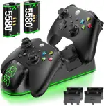 OIVO Xbox Controller Ladestation mit 2X 5580mWh Wiederaufladbaren Akku für Xbox One/Series X/S, Xbox Akku für Controller mit Ladestation