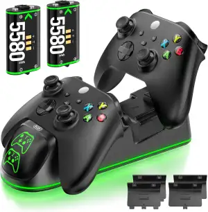 OIVO Xbox Controller Ladestation mit 2X 5580mWh Wiederaufladbaren Akku für Xbox 
