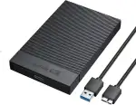 Festplattengehäuse 2,5 Zoll SANZANG USB 3.0 Festplatte Gehäuse mit USB 3.0 Kabel Werkzeugloses für 2 5 Zoll SATA SSD und HDD in Höhe 9.5mm 7mm, UASP & Trim unterstützt
