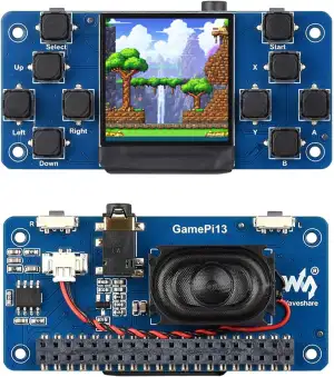 GamePi13 Game Console for Raspberry Pi Onboard 1.3inch LCD 240x240 Resolution, S